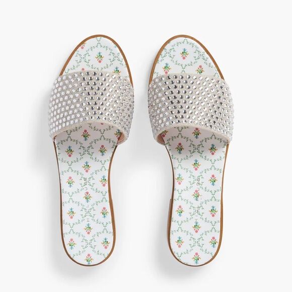 Hill House Silver Studded Slide Sandals - The City Slide - Picture 3 of 14